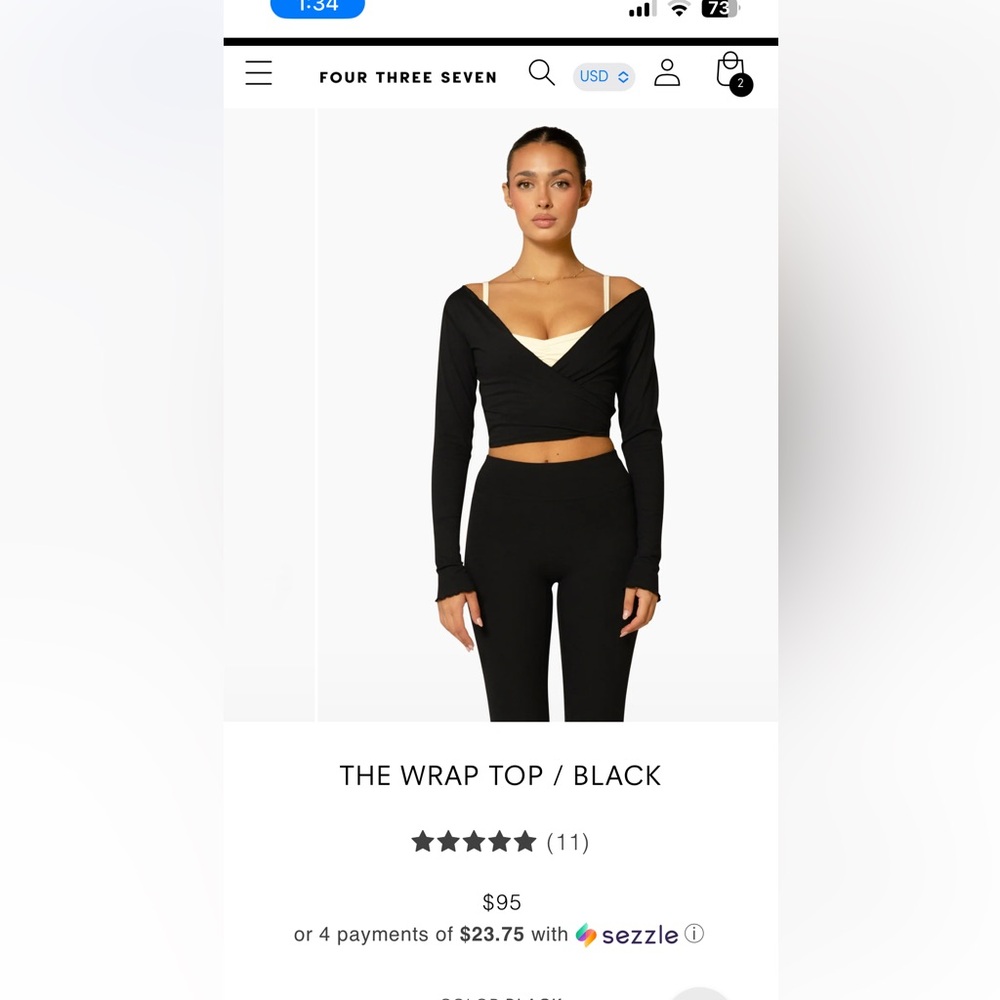 Brand new 437 wrap top